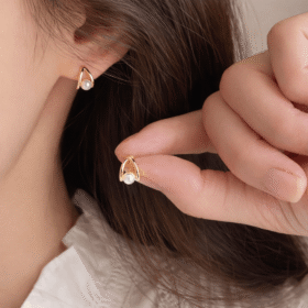 Mariela | Pearl Hemisphere Earrings