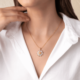 Elora | Elegant Sunflower Necklace