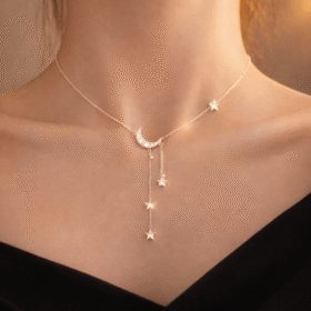 Lunessa | Pearl Pendant Necklace (Silver Color)