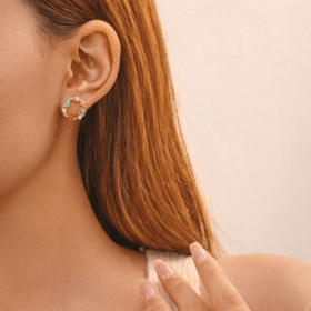 Rosa | Floral Zircon Earrings